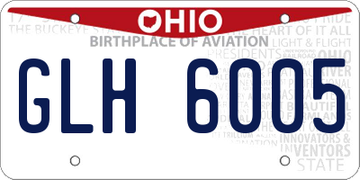 OH license plate GLH6005