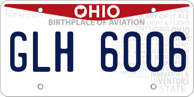 OH license plate GLH6006