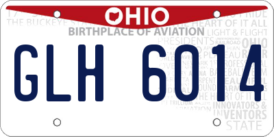 OH license plate GLH6014