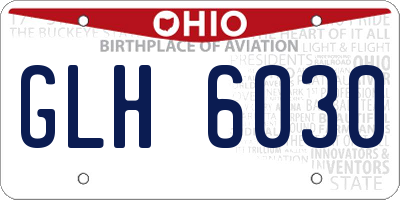 OH license plate GLH6030