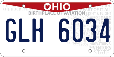 OH license plate GLH6034