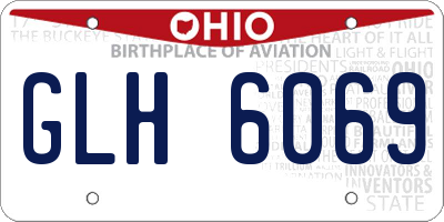 OH license plate GLH6069