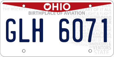 OH license plate GLH6071