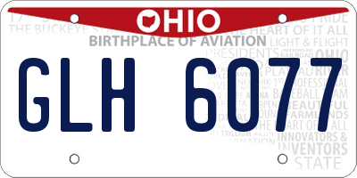 OH license plate GLH6077