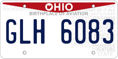 OH license plate GLH6083