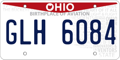 OH license plate GLH6084