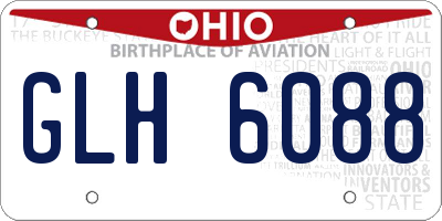OH license plate GLH6088