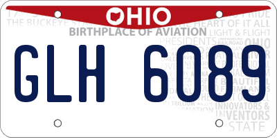 OH license plate GLH6089