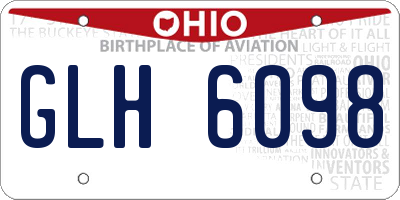 OH license plate GLH6098