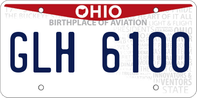 OH license plate GLH6100