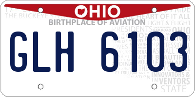 OH license plate GLH6103