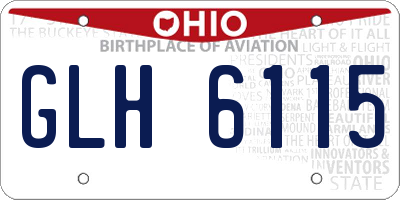 OH license plate GLH6115