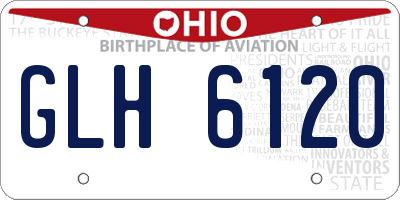 OH license plate GLH6120
