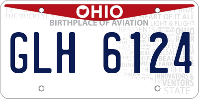 OH license plate GLH6124