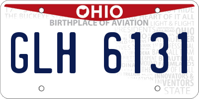 OH license plate GLH6131