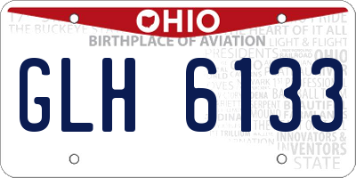 OH license plate GLH6133