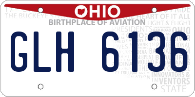 OH license plate GLH6136