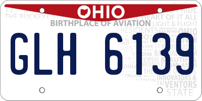 OH license plate GLH6139