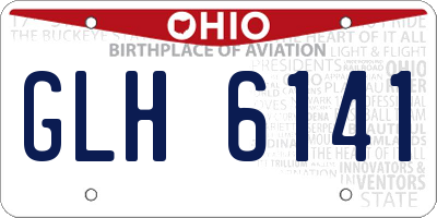 OH license plate GLH6141