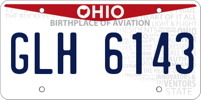 OH license plate GLH6143