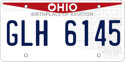 OH license plate GLH6145