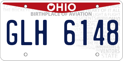 OH license plate GLH6148