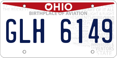 OH license plate GLH6149