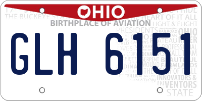 OH license plate GLH6151