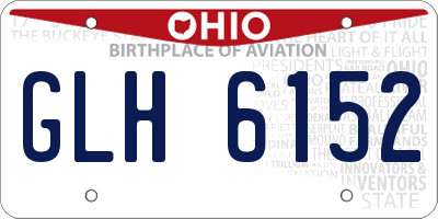 OH license plate GLH6152