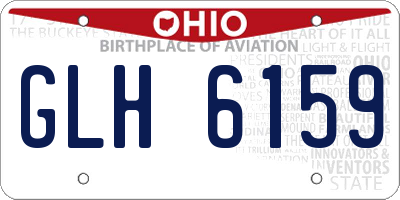 OH license plate GLH6159