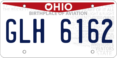 OH license plate GLH6162