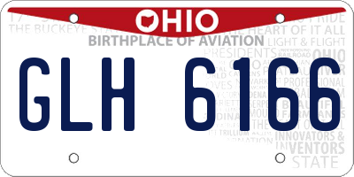 OH license plate GLH6166