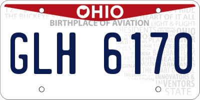 OH license plate GLH6170