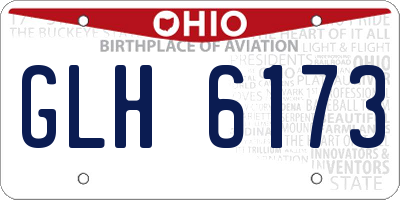 OH license plate GLH6173