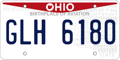 OH license plate GLH6180