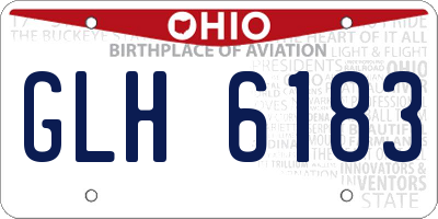 OH license plate GLH6183