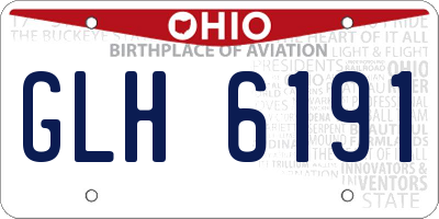 OH license plate GLH6191