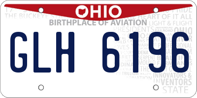 OH license plate GLH6196