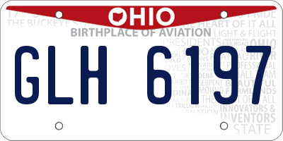 OH license plate GLH6197
