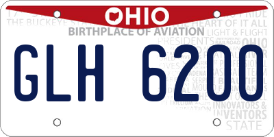 OH license plate GLH6200