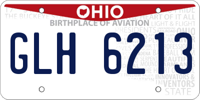OH license plate GLH6213