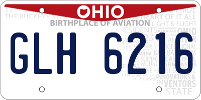OH license plate GLH6216