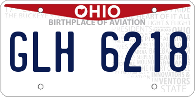 OH license plate GLH6218