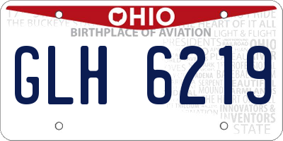 OH license plate GLH6219