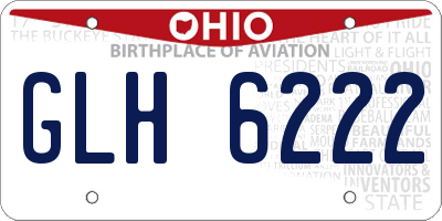 OH license plate GLH6222