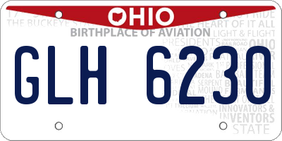 OH license plate GLH6230