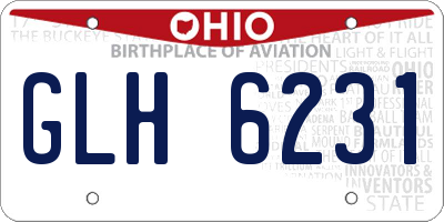 OH license plate GLH6231