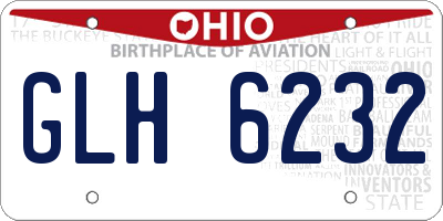 OH license plate GLH6232