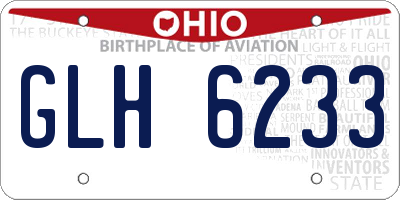 OH license plate GLH6233