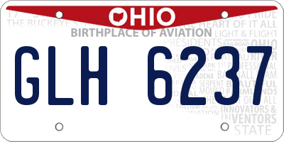 OH license plate GLH6237
